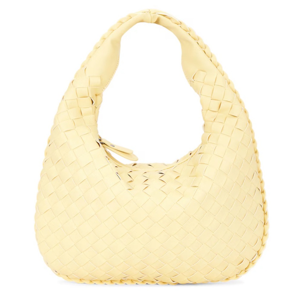 8 Other Reasons Woven Hobo Bag in Pale Yellow